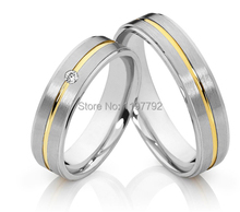 Personalizado sob medida artesanal real titânio clássico da banda de casamento anel de noivado dele e dela define titan trauringe 2024 - compre barato