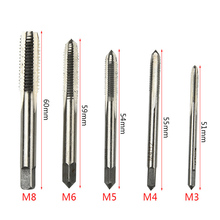 5PCS/Set Dropship M3 M4 M5 M6 M8 Machine Spiral Point Straight Fluted Screw Thread Metric Plug Hand Tap Drill Set Hand Tools 2024 - buy cheap