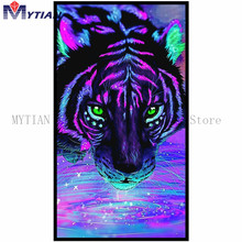 MYTIAN Pintura Diamante, 3D, "Tigre", Diamante Bordado, 5d, DIY, ponto de Cruz, completa Diamante Mosaic Pictures, Bordado, Decoração Do Casamento 2024 - compre barato