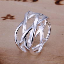 R10 Christmas Sale free shipping wholesale jewelry hollow silver color ring high quality fashion/classic jewelry,antiallergic 2024 - buy cheap