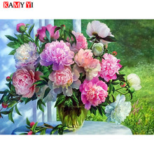 KAMY YI-pintura de diamante 5D DIY "Cuadro de flores", cuadrados o redondos de imitación bordado de diamantes, estilo Punto de mosaico, decoración del hogar, regalo HYY1 2024 - compra barato