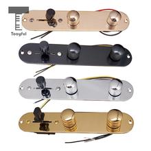 Tooyful 3 Way Prewired Control Plate Wiring Harness Switch Knobs for Tele TL Guitar Parts 2024 - buy cheap