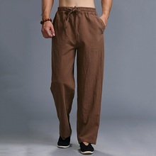 Mens lightweight summer pants cotton linen pants men kung fu pants summer mens thin casual loose trousers TA207 2024 - buy cheap