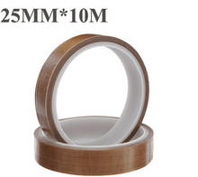 1 ROLL 25mm*10M Teflon Adhesive Tape Cloth Hi-Temp Insulate Corrosion Resistance 2024 - buy cheap