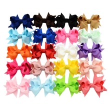 1piece 3.3 Inch New Style Solid Ribbon Bows With Hair Clips Boutique Hairpins kids Hair Accessories 657 2024 - buy cheap