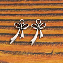 Pingente com borboleta banhada a prata tibetana, pingente de enfeite para pulseira, colar, jóias, acessórios para fazer você mesmo 20x11mm, 15 peças 2024 - compre barato