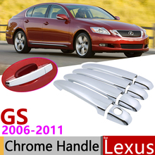 for Lexus GS S190 2006~2011 Chrome Exterior Door Handle Cover Car Accessories Stickers Trim Set of 4Door 2007 2008 2009 2010 2024 - compre barato
