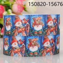 Frete grátis 50 jardas 7/8 "22mm bonito natal boneco de neve padrão impressão fita gorgorão fitas diy artesanal 2024 - compre barato