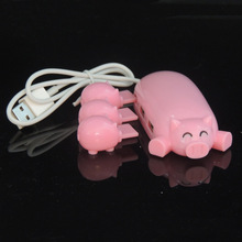 FFFAS Cute Pink Pig 3 Ports Micro USB USB 2.0 OTG Hub USB Splitter for Apple Macbook Air Laptop Tablet Charging Led Hub 2024 - buy cheap