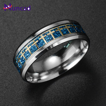 Мужское кольцо из титановой стали, модное кольцо синего и черного цвета в форме Креста, полный размер 6-13, 2019 2024 - купить недорого