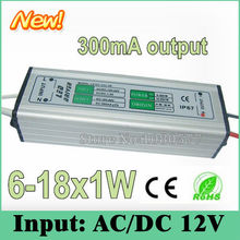 10pcs Waterproof LED driver 300mA AC/DC12V 6w 7w 9w 10w 12w 15w 18w 6-18x1W Constant Current drivers For LED Lighting 2024 - buy cheap