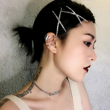 2pcs Korea Shiny silver Rhinestones Hair pins Crystal X-shaped hair clips Women Girls Barrettes V Hairgrip hair Fashion Jewelry 2024 - buy cheap