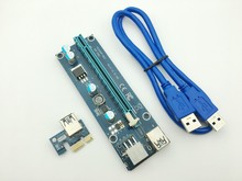 006C PCIe Riser Card PCI-E PCI Express 1x to 16x USB 3.0 Cable Adapter SATA to 6Pin IDE Molex 6 pin for Bitcoin Mining BTC Miner 2024 - buy cheap