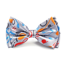 Women Men Bow Tie "Rainbow Music Note Grey" Tuxedo Dress Wedding Butterfly Ties For Men Brand Cravat Retail & Wholesale Gift 2024 - buy cheap