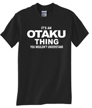 Otaku-Camiseta de "Thing" para hombres, a la moda camisas negras, de cuello redondo, de neón, 2019 2024 - compra barato