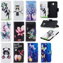 Stand Flip Case For Galaxy J6 Plus Prime J4 S8 S9 Plus Case Cover For fundas Samsung Note 9 8 Case + Card Holder 2024 - buy cheap