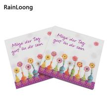 [Rainloong] guardanapos de papel de bebida vaso de flores evento & festa guardanapos de tecido decoração guardanapos 33cm * 33cm 1 pacote (20 unidades/pacote) 2024 - compre barato