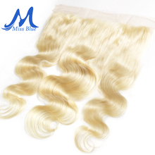 Missblue Ear To Ear Lace Frontal Closure With Baby Hair Body Wave 13x4 Color 613 Blonde Brazilian Remy Human Hair Lace Closure 2024 - buy cheap
