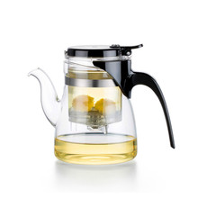 Высокое боросиликатное стекло ситечко для заварочного чайника 600 мл элегантный горшок Цветущий Цветочный чайный набор чайник Стеклянный заварочный Молочный Улун чай 2024 - купить недорого