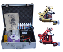 professional tattoo gun set piercing tool kit completed set permanent makeup tattoo kit 2 machines 2024 - buy cheap