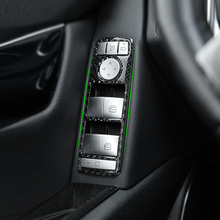 Car Carbon Fiber Window Lift Switch Button Cover Trim For Mercedes Benz W204 A B C E CLA GL GLA GLE ML Class 2024 - buy cheap