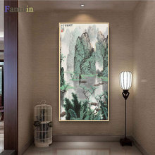 Impresiones en lienzo de Arte de pared grande, cuadro de montaña y Río chino, decoración de sala de estar, póster artístico en lienzo, imagen impresa 2024 - compra barato