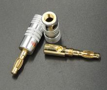 8/20/500 piezas 4mm enchufes chapado en oro Cable de altavoz Musical Pin Nakamichi Banana Plug conectores envío gratuito 2024 - compra barato