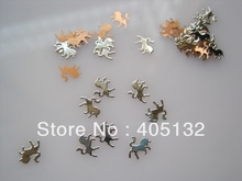 Approx. 1000pcs/bag Metal Silver Unicorn-Design Non-adhesive Metal Slices Nail Art Decoration MS-209-1 2024 - buy cheap