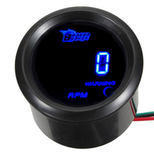 EE support Hot Sales 2" 52mm Black Car Motor Digital Blue LED Tacho Tachometer LED Gauge Meter Car Kit Automobile parts 2024 - buy cheap