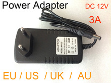 Adaptador de energia, alta qualidade, 110 ~ 240v, ue/eua/reino unido/au, dc, 12v 3a, smd 5050, 3528, faixa de led, fonte de alimentação de comutação
