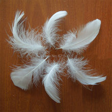 White feather!WHITE Goose Coquille Feathers,500PCS/lot, Loose soft goose Feathers for wedding,8-12cm,wholesale,cheap feathers, 2024 - buy cheap