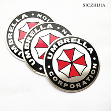 3D biohazard umbrella aluminum emblem car badge sticker for Mercedes-Benz A B C E S G M ML GLK  CL CLK CLS E GL R SL SLK 2024 - buy cheap