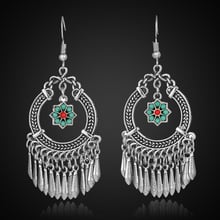 2020 New Fashion ethnic Big long pendant Tassel earrings Bohemian woman's Charm jewelry creative flower Statement accessories 2024 - buy cheap