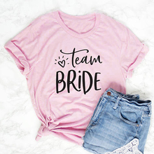 Team Bride Letter Print T-shirt Graphic Bridal Wedding Party T shirts Ladies Stylish Summer Funny Cotton Tees Tops Plus Size 2024 - buy cheap