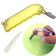 1pc Tungsten Carbide Stained Glass Cutter Pistol Grip Oil Glass Cutter With Dropper Tool Random Colors 2024 - buy cheap