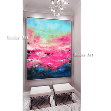 Artist high quality Hand painted landscape Oil Painting on Canvas handmade Abstract flower Oil Paintings for Living Room Decora 2024 - buy cheap