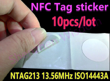 10pcs NTAG213 NFC Tags 13.56MHz ISO 14443A  All NFC Phone Available Ntag 213 NFC Tag Sticker Adhesive Labels 2024 - buy cheap