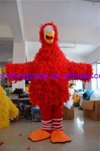 Новое поступление милый мультяшный персонаж новый красный костюм для взрослых Размер большая птица Улица Сезам талисман мультяшный костюм 2024 - купить недорого