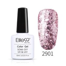 Elite99 10ml Rose Gold Gel Nail Polish Glitter Color Gel Nail Varnish Manicure Nail Art Soak Off Semi-Permanent UV Varnish Nails 2024 - buy cheap