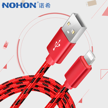 Nohon náilon carregador usb cabo de dados para iphone x 8 7 6 s 6 5S xs max xr mais carregamento rápido ios 10 11 iluminação carregador cabo 1 m 2 m 2024 - compre barato