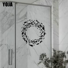 YOJA 27x25.1CM Creative Small Fish Bathroom Shower Decal Home Decoration Wall Stickers G2-0412 2024 - buy cheap