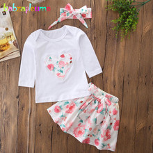 3 uds./1-5 años/conjuntos de Boutique de verano para niñas. Bonita camiseta + falda + diadema. Conjuntos de ropa para niños BC1084 2024 - compra barato