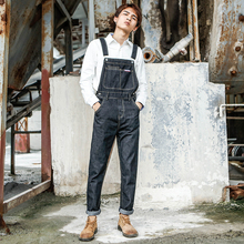 Jeans For Men New trend Conjoined Denim Overalls Men's Korean version of the Self-cultivation Wild feet pants Size 5XL 2024 - buy cheap