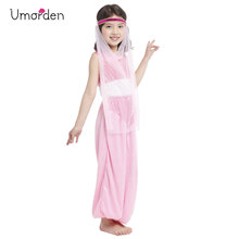 Fantasia da princesa árabe umorden, traje rosa para meninas, carnaval, halloween, festa, cosplay 2024 - compre barato