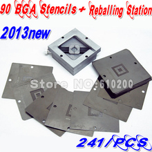 2014 New BGA 241 pcs 90x90 BGA stencils templates+BGA  Reballing Station HT-90 Station Reballing Stencil Kit 2024 - купить недорого