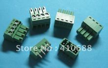 10 pces passo 3.5mm ângulo 4way/pino parafuso bloco terminal conector cor verde t pluggable tipo 2024 - compre barato