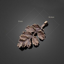 50PCS 18.2*31MM Antique Red Bronze Alloy Leaf Charms Jewelry Findings DIY Leaf Pendant Fit Necklace Making Jewelry Accessories 2024 - buy cheap