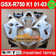 Kit de carenado completo sin pintar para SUZUKI, carenado sin pintar para SUZUKI GSX-R750 01-03 GSXR750 GSXR 750 GSX R750 K1 01 02 03 2001 2002 2003 2024 - compra barato