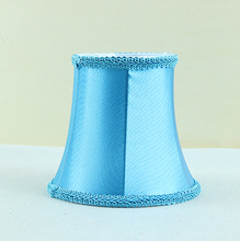 Candelabro de tela azul, Mini lámpara de araña, sombra, Clip 2024 - compra barato