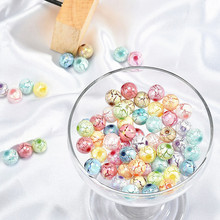 Colorful Crackle Acrylic Pearl Beads 200pcs/lot 10MM Round Loose Jewelry Spacer Beads Fit Bracelet Earring Necklace Ornaments 2024 - buy cheap